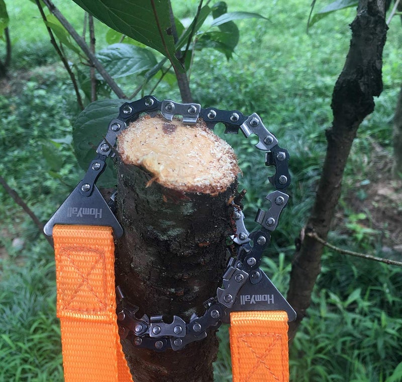Homyall 24" Pocket Chainsaw 3x Faster With CUTTING BLADE ON EVERY LINK-Best Pocket Saw for Wood Cutting Outdoor Hiking Camping Survival Gear Garden Work With Pouch- Bonus Front Snap Carrying Case - Image 5